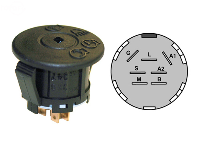 Ignition switch - front light position - Husqvarna, MTD, MURRAY