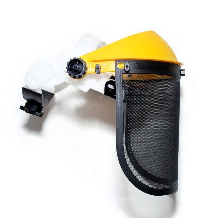 Protective visor with headband, net