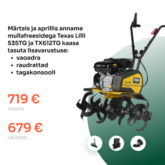 Mullafrees Texas TX612TG - KOMPLEKT LISADEGA