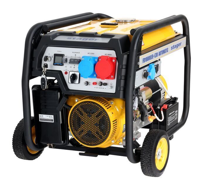 Power Generator FD FD10000ER-E3R - 8,5kW, 400V/230V switching, petrol, electric &amp; recoil start, remote control start - Stager