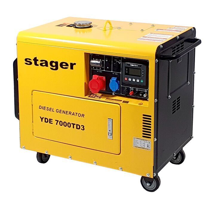 Elektrigeneraator YDE7000TD3 - 5kW, kolmefaasiline, diisel, heli summutav korpus - Stager