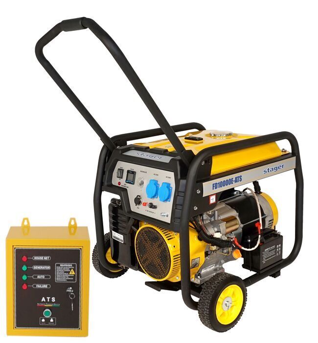 Power Generator FD 10000E-ATS - 8kW, single phase, petrol, electric start + ATS 230V automation - Stager