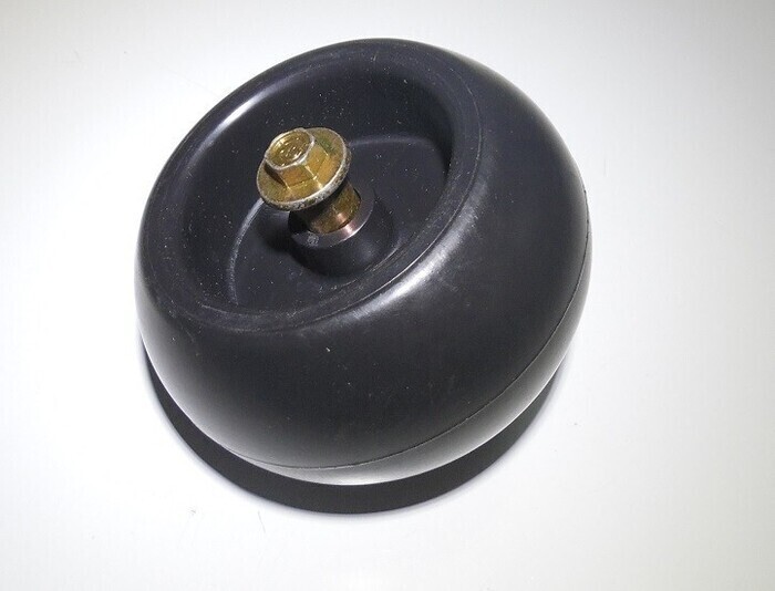 Wheel anti-scalp for mower deck complete